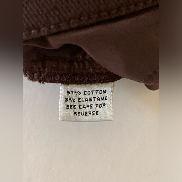 St. John Sport Womens Cotton Blend Straight Leg Pants Chocolate Brown Size 10 - Picture 5 of 10